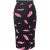 Diane Von Furstenberg midi-rok met lippenprint, aansluitend model, in veelkleurig polyester