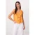 TRENDYOLMİLLA Dames Oranje Effen Mouwloos Regular fit Blouses
