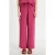 Cache Cache wide leg high waist casual broek fuchsia met textuur