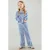 Mango Kids gestreepte casual broek blauw