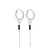 Label Kiki silver plated oorbellen Black Chain Hoops