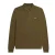 Fred Perry Unisexpoloshirt met lange mouwen, effen voor volwassenen (Kaki Groen)