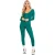 Missy Empire Damesjumpsuit met diep decolleté, strakke pasvorm en lange mouwen (Groen)
