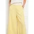 LOLALIZA wide leg regular waist broek met linnen geel