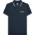 Lambretta Heren SS25 Twin Tip Poloshirt (Marine/Ashout/Tabak)