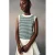 Mango Kids gebreide mouwloze gestreepte top – groen