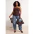 Trendyol Curve Dames Bruin Effen Mouwloos Getailleerd Grote maten Blouses