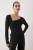 TRENDYOLMİLLA Dames Zwart Effen Lang Getailleerd Blouses