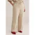 WE Fashion Curve wide leg regular waist broek beige