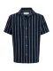 JACK & JONES Overhemd ‘JORCOBA’  nachtblauw / wit
