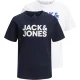 Jack & Jones Junior Shirt met ronde hals JJECORP LOGO TEE SS CREW NE 2PK NOOS JNR (set, 2-delig)