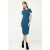 Petrol Fitted Cap Sleeve Dress