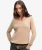 Gewassen V-hals Trui Beige