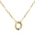 Luxenter Sterling Zilver 925 collier met Veelkleurige Zirkonia afgewerkt in 18K geel goud – Alfabet
