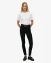 Skinny Jeans van Biologisch Katoen met Hoge Taille Black