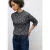 Street One Dames Geruit col shirt in Zwart