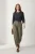 Gestrikte Knopsluiting Slim Fit Broek