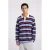 America Today oversized gestreepte polo blauw