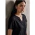 Street One Studio Dames Blouse met korte mouwen in effen kleur in Zwart