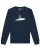Watapparel Sweatshirt ‘ Alien on a paper plane ‘  navy / groen / wit