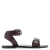 Mango leren sandalen donkerbruin