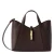 Furla leren mini shopper Goccia S donkerbruin