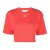 Off White Dames/dames Logo Crop T-shirt (Rood)