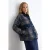 TRENDYOLMİLLA Dames Donkerblauw Geruit Oversized Winter Jassen