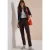 Broek met Mid Waist-taille en smalle pijpen in casual pasvorm
