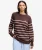 Oversized Gestreepte Trui Brown