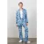 DIDI Travel Pants Paseo In Offwhite With Blue Azur Fusion Print