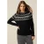Oltre Mixed Wool Jacquard Sweater With Appliqués Black
