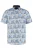 Fellows United Fellows United Overhemd Korte Mouw Circles Mid Blue  4XL