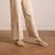 Manfield leren espadrilles goud