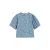 WE Fashion denim gebloemde blousetop light blue denim