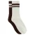 WE Fashion sokken – set van 2 wit/donkerbruin