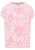 usha blouse met korte mouwen Dames roze wol wit