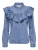 Only Female Blouses Onlindigo Ls Frill Dnm Shirt Qyt Noos