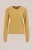 WE Fashion – Dames gebreid vest met structuur – Regular fit – Mosterdgeel – Biologisch katoen –