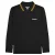 Lambretta Heren Poloshirt met lange mouwen (Zwart)