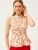 olalook Blouse  ecru / olijfgroen / perzik / rood