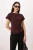 TRENDYOLMİLLA Dames Bruin Effen Kort Getailleerd Blouses