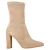 Stuart Weitzman Blokhak Enkellaarsjes in Beige Suède
