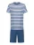 Mey Pyjama kort ‘Sky Stripes’  lichtblauw / donkerblauw / pink