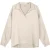 EsQualo Blouse Polo Structure Satin Off White
