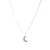 Luxenter halvemaanvormige halsketting in 925 sterling zilver met gerhodineerde afwerking