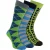 HS by Happy Socks – Heren 3-Pack Klassieke Structuur Dress Socks – Target (Groen)