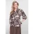 Geisha katoenen blouse met print – bruin