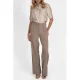 NIKKIE wide leg pantalon – beige
