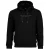 V-Neck Hooded Cotton Sweatshirt with Long Sleeves – Black